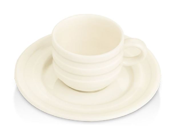 Lizbon Krem Fincan ve Tabağı