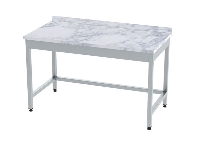 Marble Top Work Table without Bottom Shelf
