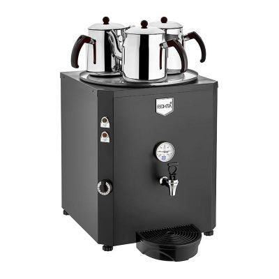 Remta DE10 Jumbo Çay Makinesi, 3 Demlikli, 40 L, Elektrikli, Siyah
