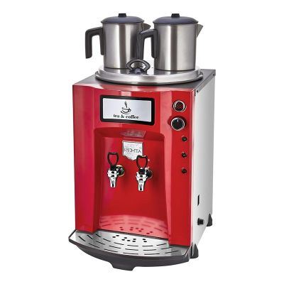 Remta DE11P Premium Jumbo Çay Makinesi, 2 Demlikli, 23 L, Kırmızı