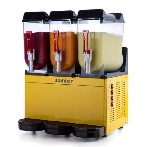 Samixir Ice Slush Triple Meyve Suyu Dispenseri, 12+12+12 Lt